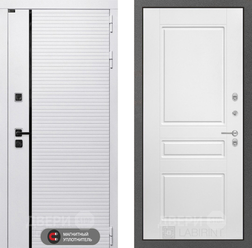 Дверь Лабиринт (LABIRINT) Royal 03 Белый софт в Воскресенске