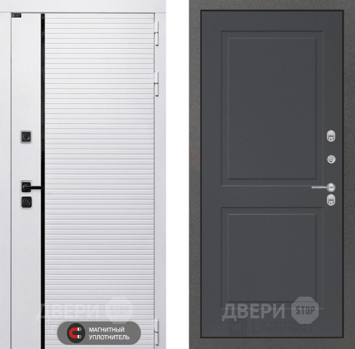 Входная металлическая Дверь Лабиринт (LABIRINT) Royal 11 Графит софт в Воскресенске