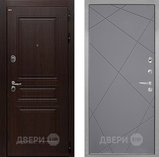 Дверь Интекрон (INTECRON) Брайтон Тиковое Дерево Лучи-М Графит софт в Воскресенске