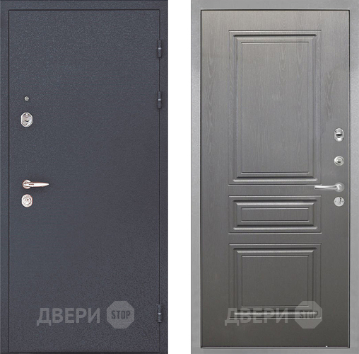 Входная металлическая Дверь Интекрон (INTECRON) Колизей ФЛ-243 Графит вуд дуб в Воскресенске