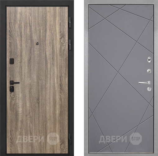 Дверь Интекрон (INTECRON) Профит Black Дуб Турин Лучи-М Графит софт в Воскресенске