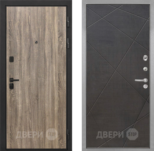 Входная металлическая Дверь Интекрон (INTECRON) Профит Black Дуб Турин Лучи-М Венге распил кофе в Воскресенске