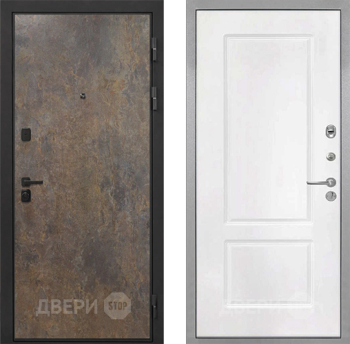 Дверь Интекрон (INTECRON) Профит Black Гранж КВ-2 Белый матовый в Воскресенске