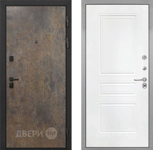 Дверь Интекрон (INTECRON) Профит Black Гранж ФЛ-243 Белый матовый в Воскресенске