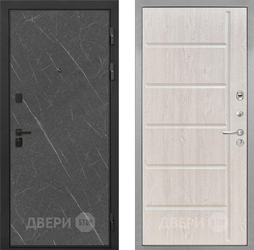 Входная металлическая Дверь Интекрон (INTECRON) Профит Black Гранит Лава Оникс ФЛ-102 Сосна белая в Воскресенске