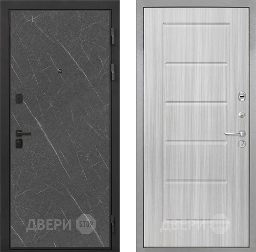 Входная металлическая Дверь Интекрон (INTECRON) Профит Black Гранит Лава Оникс ФЛ-39 Сандал белый в Воскресенске