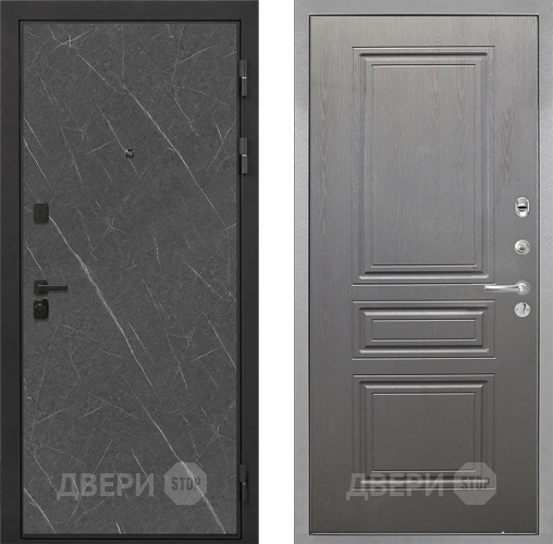 Входная металлическая Дверь Интекрон (INTECRON) Профит Black Гранит Лава Оникс ФЛ-243 Графит вуд дуб в Воскресенске