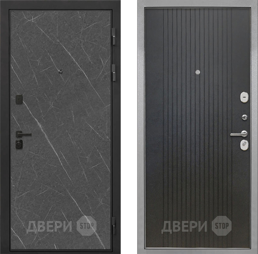 Входная металлическая Дверь Интекрон (INTECRON) Профит Black Гранит Лава Оникс ФЛ-295 Лофт черный в Воскресенске
