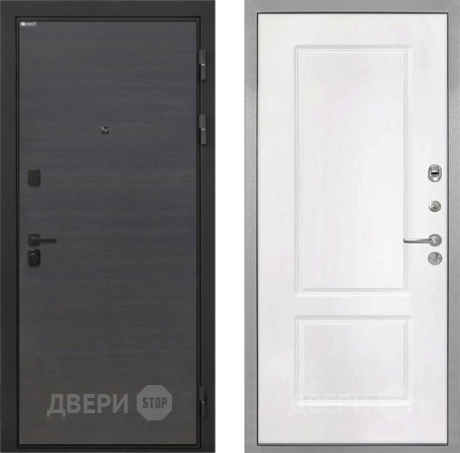 Входная металлическая Дверь Интекрон (INTECRON) Профит Black Эковенге КВ-2 Белый матовый в Воскресенске