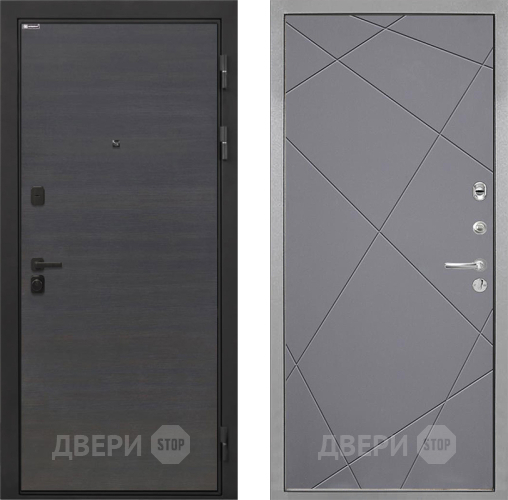 Входная металлическая Дверь Интекрон (INTECRON) Профит Black Эковенге Лучи-М Графит софт в Воскресенске