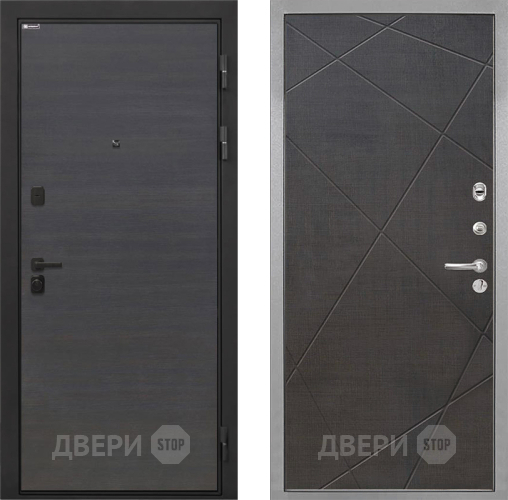 Входная металлическая Дверь Интекрон (INTECRON) Профит Black Эковенге Лучи-М Венге распил кофе в Воскресенске