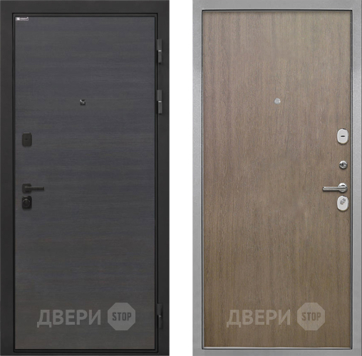 Входная металлическая Дверь Интекрон (INTECRON) Профит Black Эковенге Гладкая шпон Венге коричневый в Воскресенске