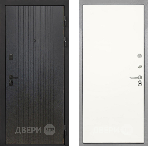 Входная металлическая Дверь Интекрон (INTECRON) Профит Black ФЛ-295 Гладкая Слоновая кость в Воскресенске