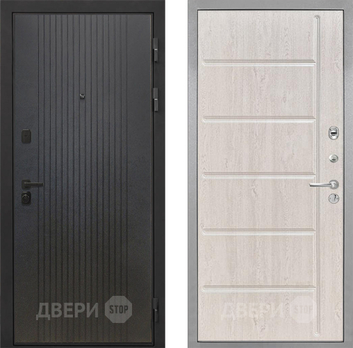 Входная металлическая Дверь Интекрон (INTECRON) Профит Black ФЛ-295 ФЛ-102 Сосна белая в Воскресенске