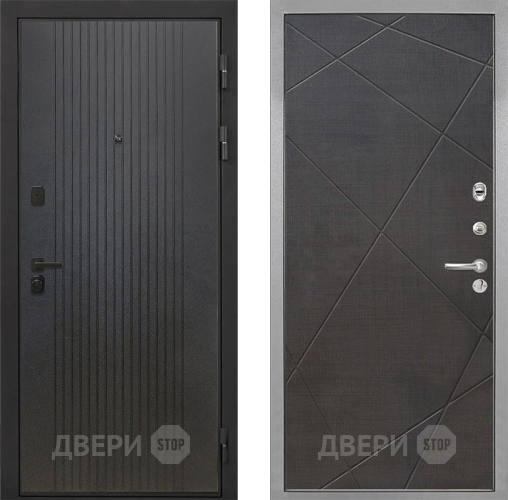 Входная металлическая Дверь Интекрон (INTECRON) Профит Black ФЛ-295 Лучи-М Венге распил кофе в Воскресенске