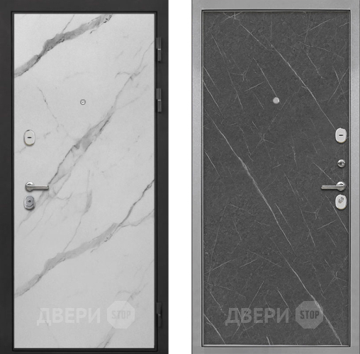Входная металлическая Дверь Интекрон (INTECRON) Гектор Мрамор Арктик Гладкая Гранит лава оникс в Воскресенске