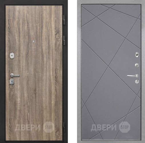 Дверь Интекрон (INTECRON) Гектор Дуб Турин Лучи-М Графит софт в Воскресенске