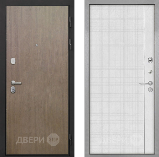 Входная металлическая Дверь Интекрон (INTECRON) Гектор Венге Коричневый В-07 с молдингом Лофт белый в Воскресенске