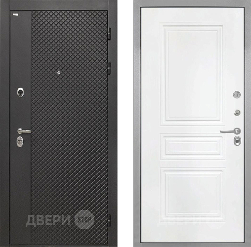 Входная металлическая Дверь Интекрон (INTECRON) Олимпия Black 4К ФЛ-243 Белый матовый в Воскресенске