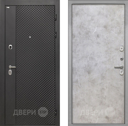 Входная металлическая Дверь Интекрон (INTECRON) Олимпия Black 4К Гладкая Мрамор светлый в Воскресенске