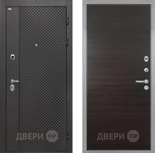 Входная металлическая Дверь Интекрон (INTECRON) Олимпия Black 4К Гладкая Эковенге поперечный в Воскресенске