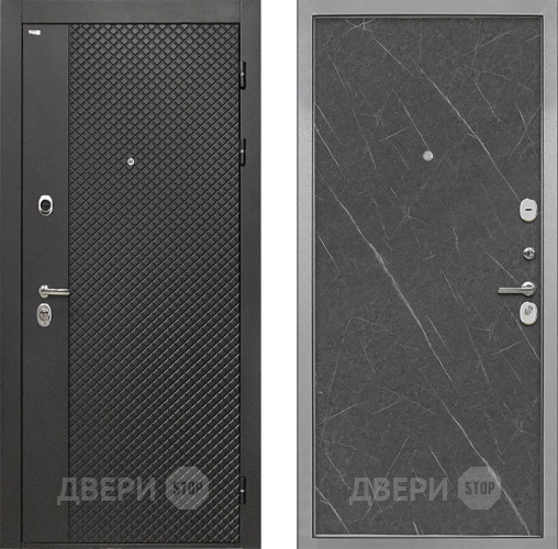 Входная металлическая Дверь Интекрон (INTECRON) Олимпия Black 4К Гладкая Гранит лава оникс в Воскресенске
