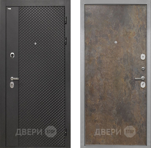 Входная металлическая Дверь Интекрон (INTECRON) Олимпия Black 4К Гладкая Гранж в Воскресенске