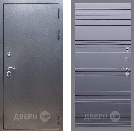 Входная металлическая Дверь Рекс (REX) 11 Line Силк титан в Воскресенске