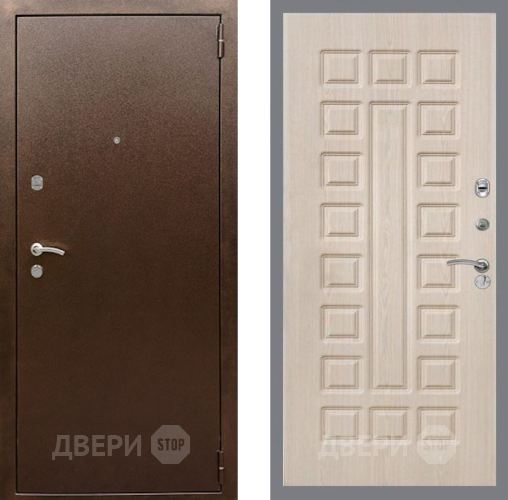 Дверь Рекс (REX) 1А Медный Антик FL-183 Беленый дуб в Воскресенске