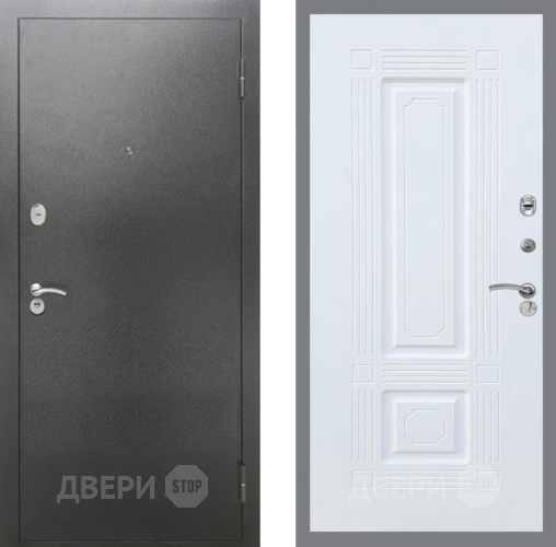 Дверь Рекс (REX) 2А Серебро Антик FL-2 Силк Сноу в Воскресенске