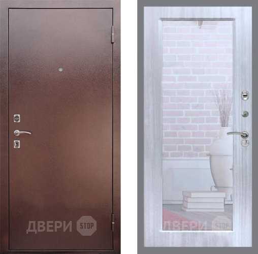 Входная металлическая Дверь Рекс (REX) 1 Зеркало Пастораль Сандал белый в Воскресенске
