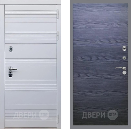Входная металлическая Дверь Рекс (REX) 14 Силк Сноу GL Дуб тангенальный черный в Воскресенске