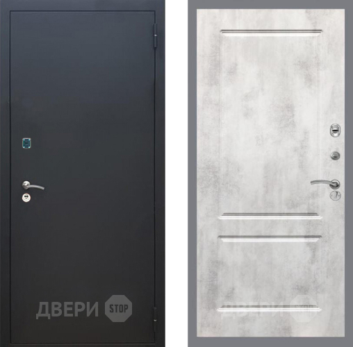 Дверь Рекс (REX) 1A Черный Муар FL-117 Бетон светлый в Воскресенске