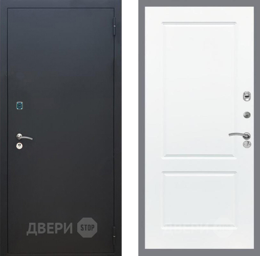 Входная металлическая Дверь Рекс (REX) 1A Черный Муар FL-117 Силк Сноу в Воскресенске