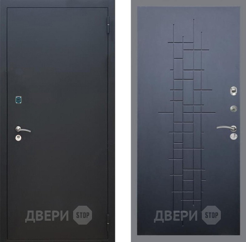 Входная металлическая Дверь Рекс (REX) 1A Черный Муар FL-289 Ясень черный в Воскресенске