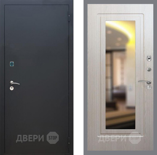 Дверь Рекс (REX) 1A Черный Муар FLZ-120 Беленый дуб в Воскресенске