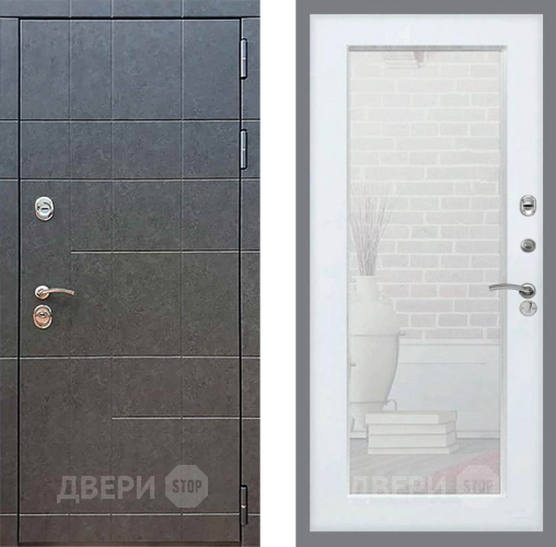 Входная металлическая Дверь Рекс (REX) 21 Зеркало Пастораль Белый ясень в Воскресенске