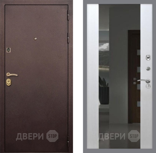 Входная металлическая Дверь Рекс (REX) Лайт 3К СБ-16 с Зеркалом Лиственница беж в Воскресенске