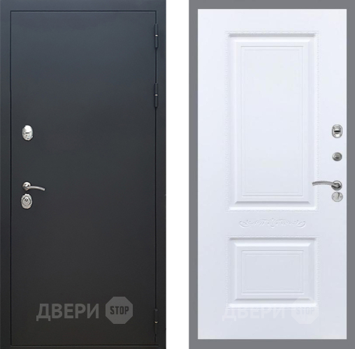 Входная металлическая Дверь Рекс (REX) 5 Черный Муар Смальта Силк Сноу в Воскресенске