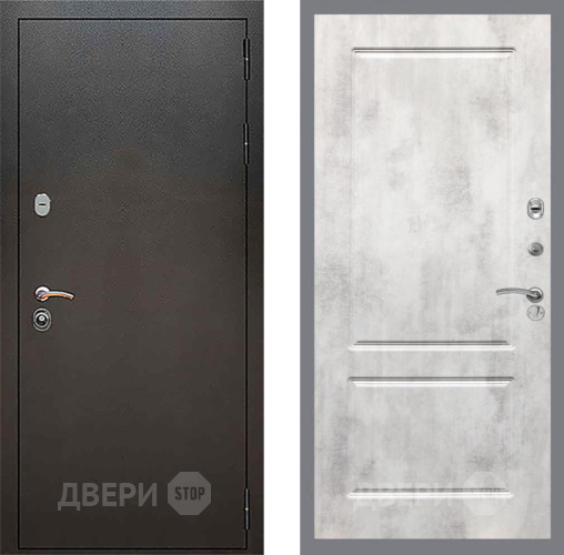 Дверь Рекс (REX) 5 Серебро Антик FL-117 Бетон светлый в Воскресенске