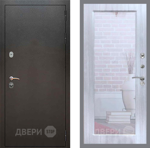 Дверь Рекс (REX) 5 Серебро Антик Зеркало Пастораль Сандал белый в Воскресенске