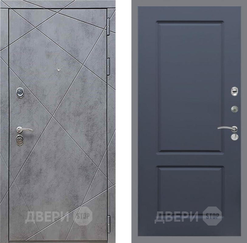 Входная металлическая Дверь Рекс (REX) 13 Бетон Темный FL-117 Силк титан в Воскресенске