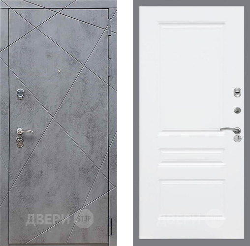 Дверь Рекс (REX) 13 Бетон Темный FL-243 Силк Сноу в Воскресенске