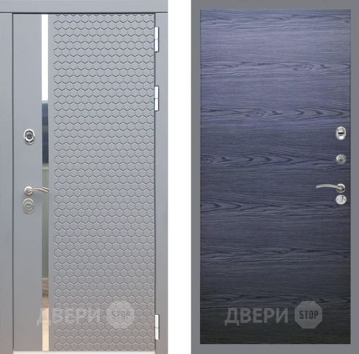 Входная металлическая Дверь Рекс (REX) 24 GL Дуб тангенальный черный в Воскресенске