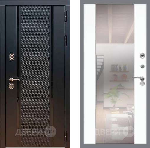 Дверь Рекс (REX) 25 СБ-16 Зеркало Силк Сноу в Воскресенске