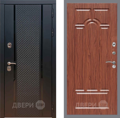 Входная металлическая Дверь Рекс (REX) 25 FL-58 орех тисненый в Воскресенске