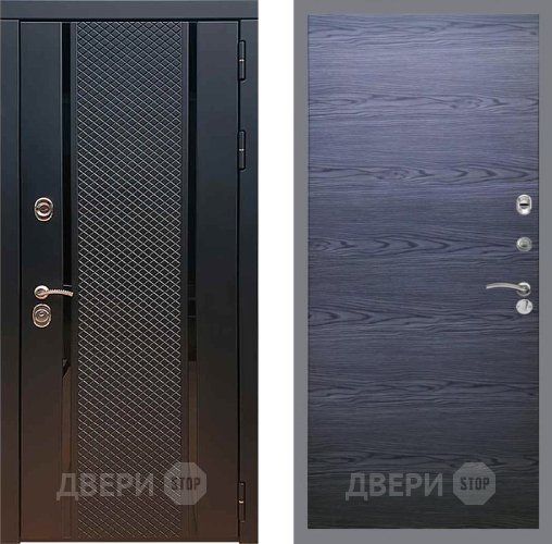 Входная металлическая Дверь Рекс (REX) 25 GL Дуб тангенальный черный в Воскресенске