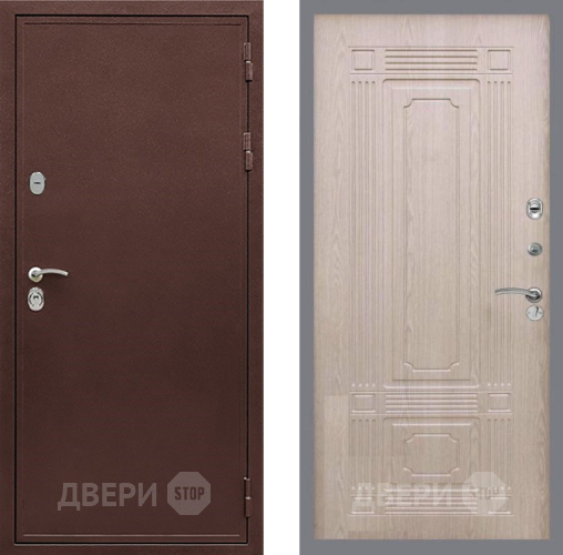 Входная металлическая Дверь Рекс (REX) 5 металл 3 мм FL-2 Беленый дуб в Воскресенске
