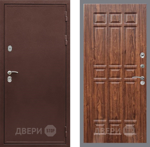 Входная металлическая Дверь Рекс (REX) 5 металл 3 мм FL-33 орех тисненый в Воскресенске