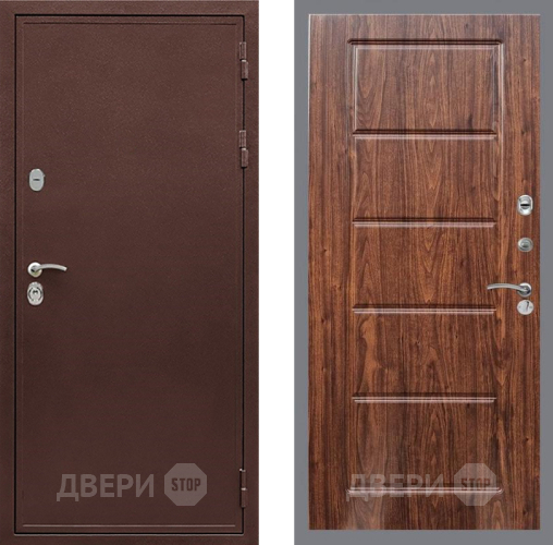 Входная металлическая Дверь Рекс (REX) 5 металл 3 мм FL-39 орех тисненый в Воскресенске